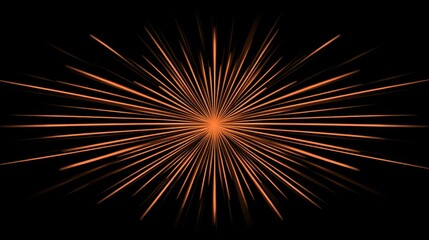 Obraz premium Abstract Orange Radiating Light Burst Design