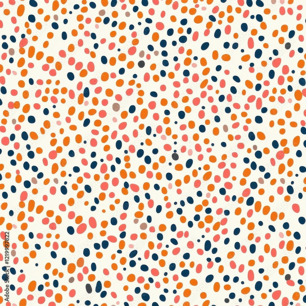 Poster vibrant and colorful polka dot pattern with retro inspired circles and shapes for digital or print d