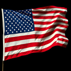 Fototapeta premium high quality american flag on a white