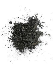 Wood charcoal isolated on a white background