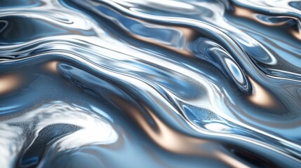 Obraz premium Enigmatic Elegance: A Captivating Abstract Composition of Metallic Paint Swirls