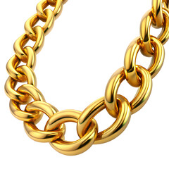 Obraz premium gold chain isolated on white