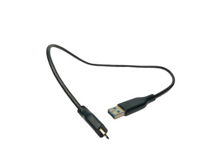 usb cable isolated on white