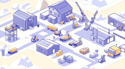 Interconnected local factories using blockchain technology for data sharing.