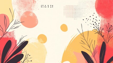 Vintage Style Flyer with Dynamic Patterns and Light Effects