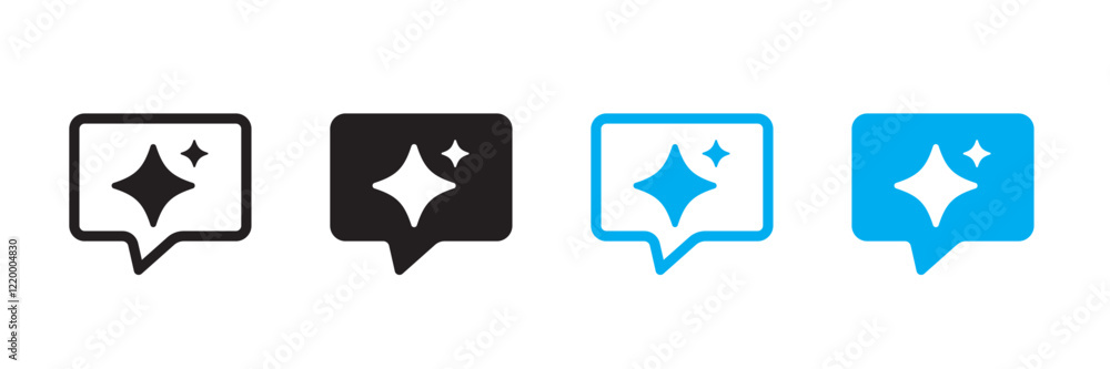 Poster AI assistant icon. AI support and service symbol. Artificial intelligence technology and Machine learning concept. Icon element for application and web. Vector illustration.