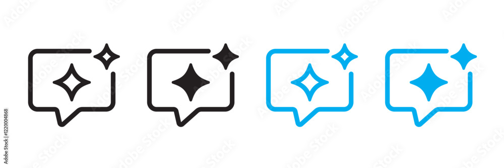 Poster AI assistant icon. AI support and service symbol. Artificial intelligence technology and Machine learning concept. Icon element for application and web. Vector illustration.