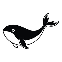 Whale Fish Icon Vector Creative Marine Life Illustrations for Design Projects