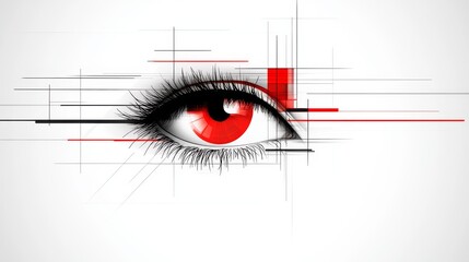 Abstract Red Eye Digital Art Graphic Design (1)