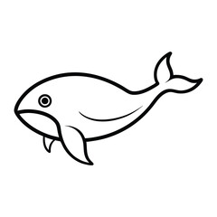 Whale Fish Icon Vector Creative Marine Life Illustrations for Design Projects