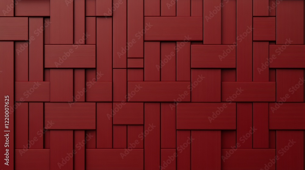 Poster abstract red geometric interlocking pattern design