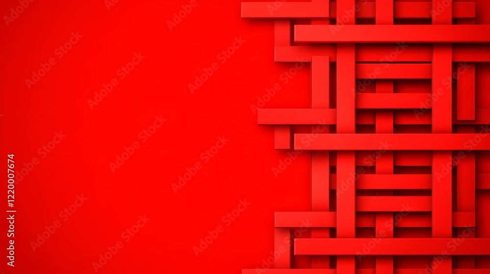 Poster abstract red geometric pattern background design