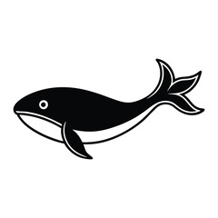 Whale Fish Icon Vector Creative Marine Life Illustrations for Design Projects