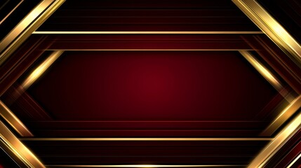 Obraz premium Abstract Red Gold Geometric Design Background