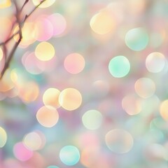 Obraz premium Glowing Bokeh Lights and Blurred Colorful Backdrop for or Holiday Background