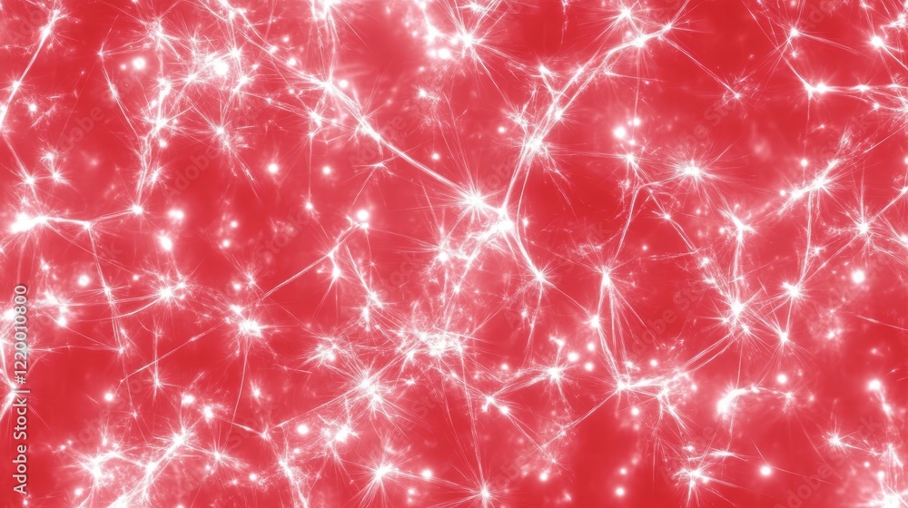 Aufkleber abstract red neural network visualization