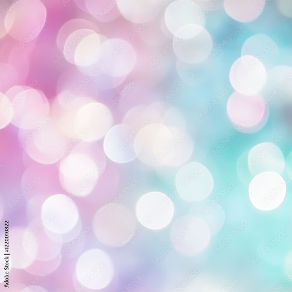 Aufkleber mesmerizing iridescent bokeh backdrop with vibrant pastel gradient and glowing sparkles