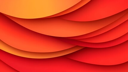 Abstract Red Orange Layered Wave Design