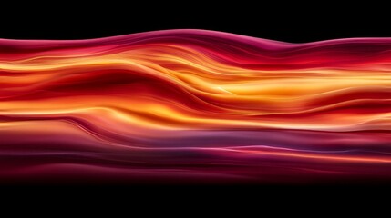 Naklejka premium Abstract Red Orange Swirling Wave Design