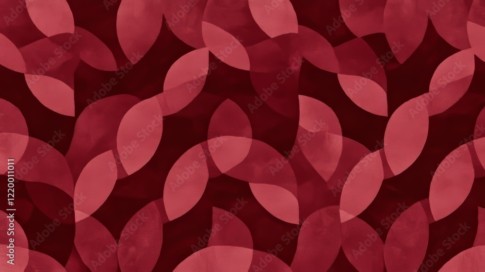 Poster abstract red overlapping circles pattern design