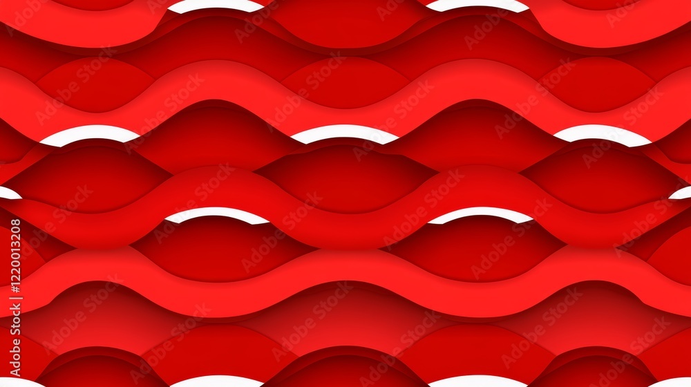 Poster abstract red wave pattern seamless design background