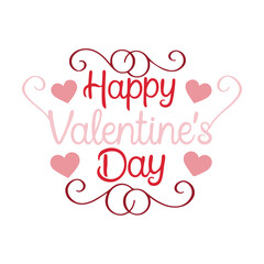 Valentine's Day Calligraphy Banner. Romantic  Design Template.