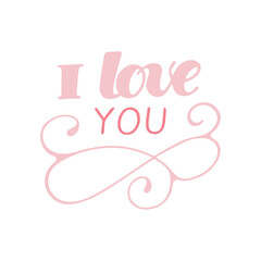 Valentine's Day Typography Banner with Hand-Drawn Doodle Heart.