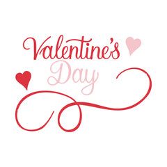 Hand-Drawn Hearts Decorate This Valentine's Typography Banner.