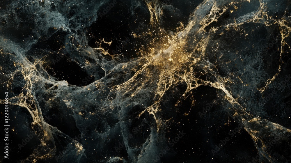 Poster dynamic space imagery of a supernova in dark background