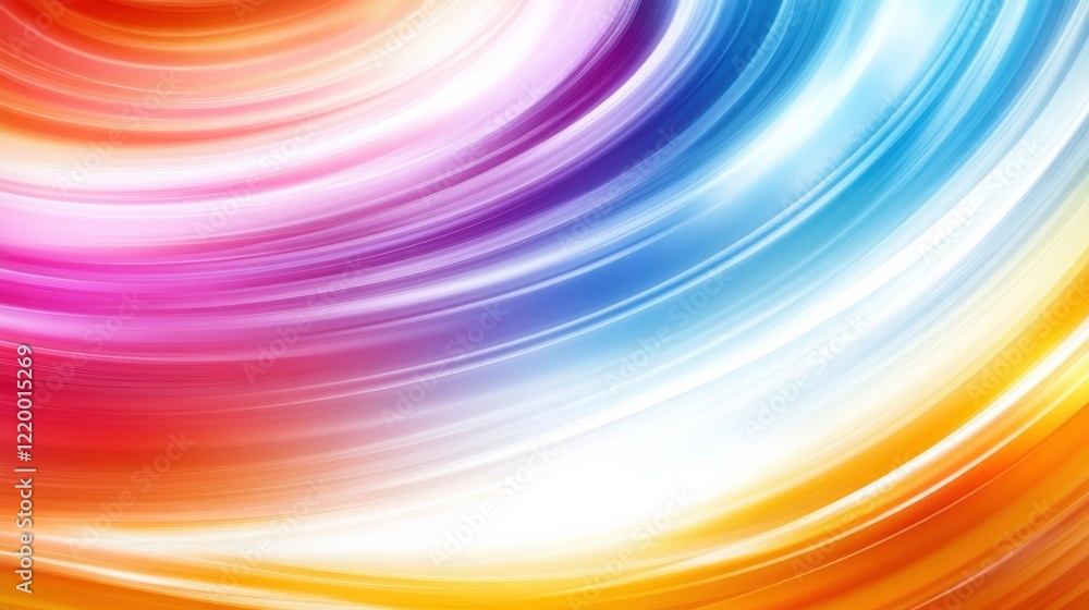 Poster dynamic vibrant light patterns in colorful swirls