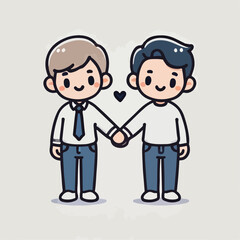 vector illustration of a couple holding hands