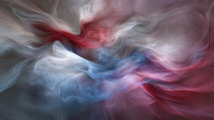 Fototapeta premium Abstract Swirling Nebula Colorscape in Red Blue and White