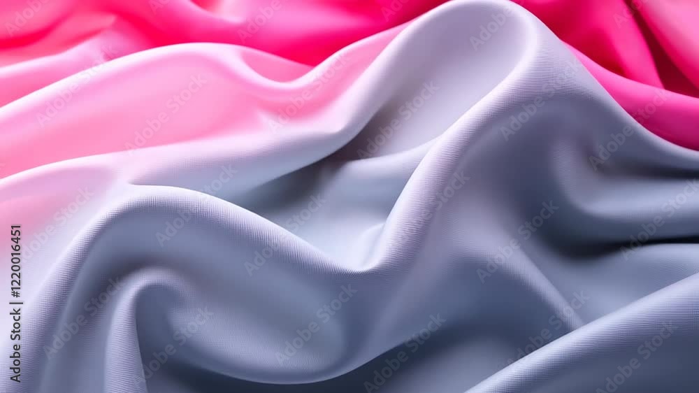 Poster elegant layers of silk fabric in soft pink and gray hues create a stylish and dreamy visual display 