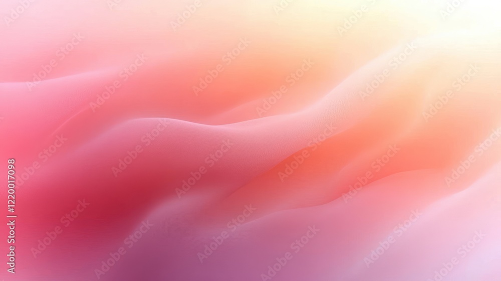 Aufkleber peach and pink gradient background soft pastel texture blurred abstract aesthetic art