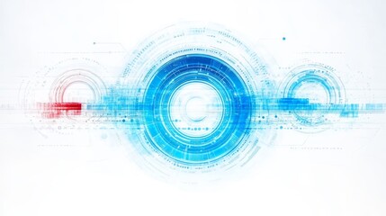 Obraz premium Abstract Technological Data Network Visualization