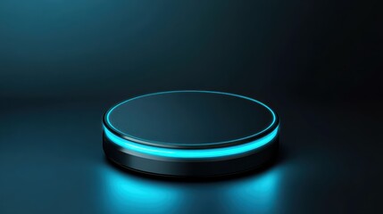 Shiny metal rings on black and blue backgrounds with a clean abstract design featuring lens-like elements