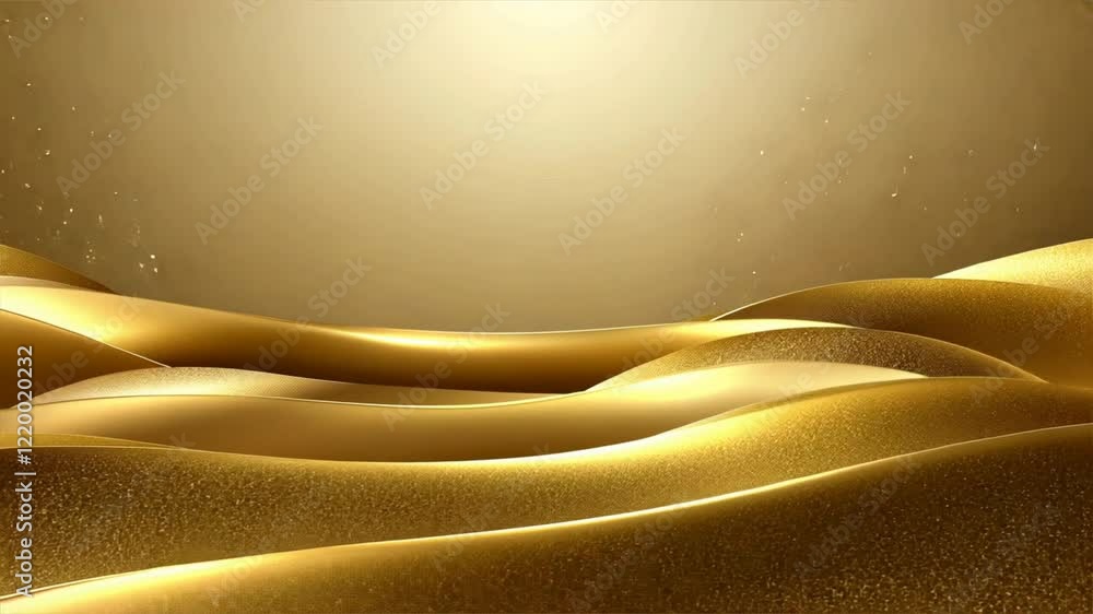 Poster elegant gold waves luxurious abstract background with shimmering texture for smooth design projects