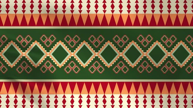 Elegant motif fabric wave ripple on seamless pattern with diamond shape on earth tones background. Ideal for textile, ornament, flags wallpaper, print etc.,