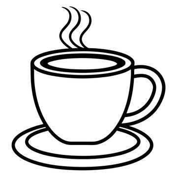 recommend clip art: 
                    Coffee cup line art vector icon illustration, coffee cup, on white background.