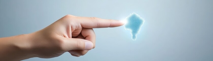 Hand interacting with an interactive digital world map interface for global navigation.