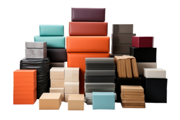 Organized Foam Blocks and Yoga Wedges in a Studio for Enhanced Yoga Practice