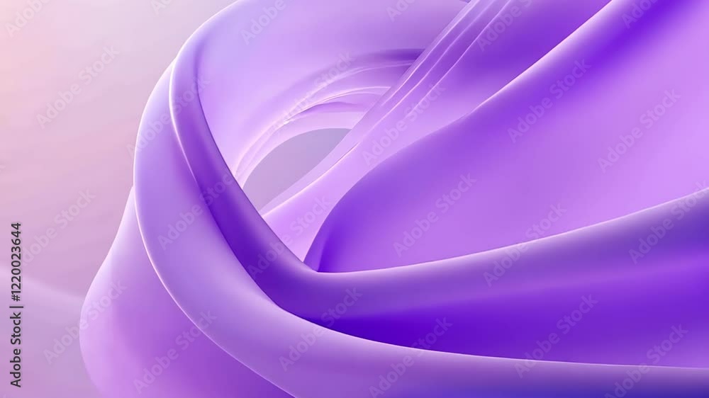 Poster soft purple waves curl gracefully in serene abstract beauty, creating a calming atmosphere of tranqu