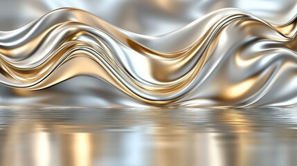 Dynamic modern gold surface with shimmering highlights and smooth textures 