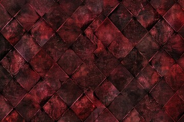 Intricate dark red diamond pattern.  A textured background image with a mysterious and moody feel.