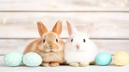 Adorable Easter Bunnies with Pastel Eggs (3)