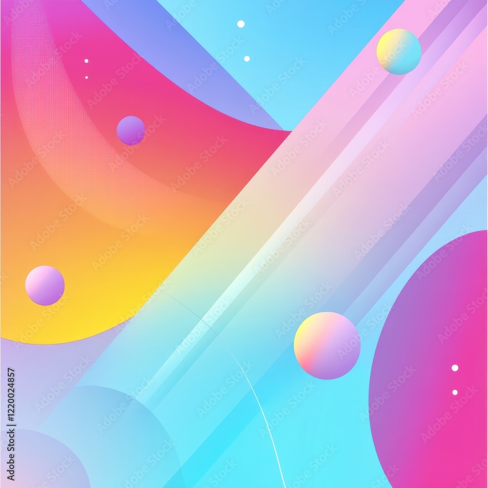 Poster dynamic colorful geometric abstract shapes gradient pattern wallpaper background
