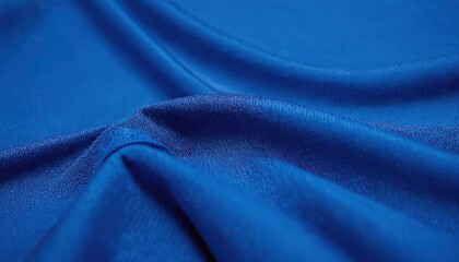 Obraz premium Blue Silk Fabric Texture with Beautiful Waves 