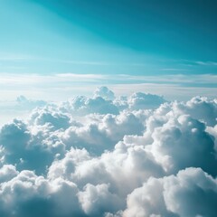Vast Cloudscape Under Boundless Blue Skies Serene and Peaceful Heavenly Scene