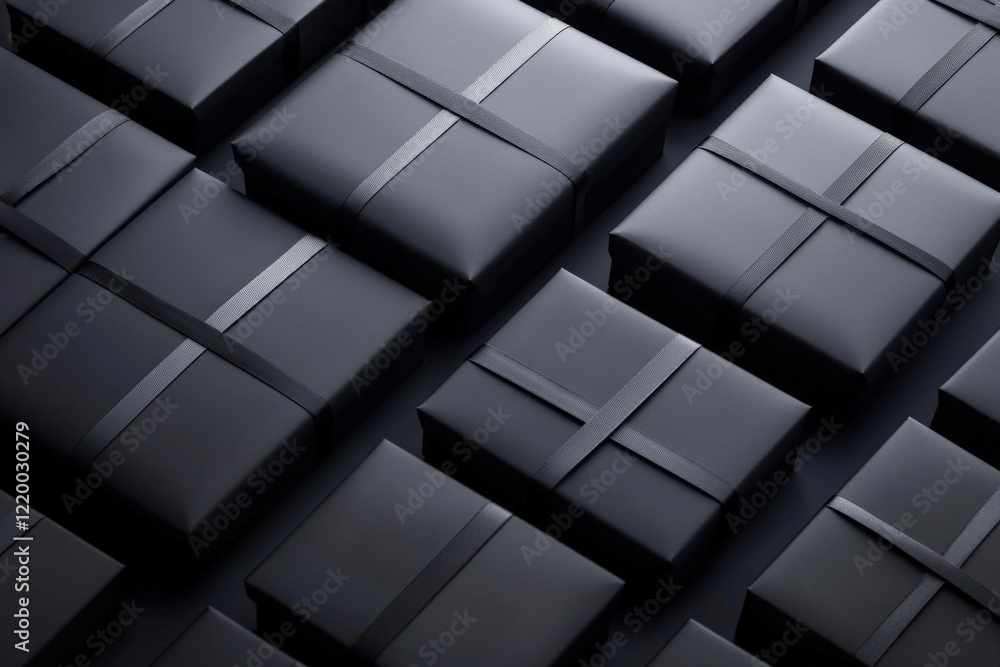 Aufkleber abstract black cubes on a seamless background for use in design and creative projects
