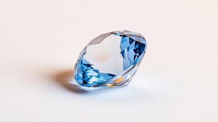 Blue Sapphire Gemstone Close-Up. Generative AI